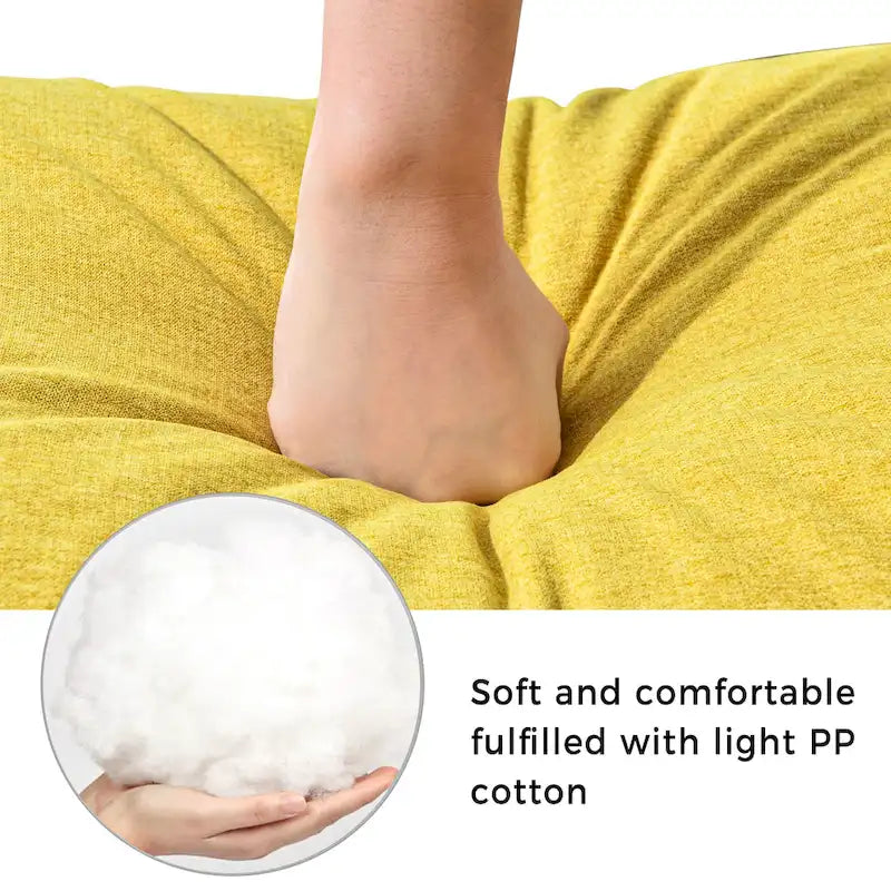 Sofa mit Relaxfunktion aus Leinenstoff im Mid-Century-Stil, gepolsterte Chaiselongue für Innenräume