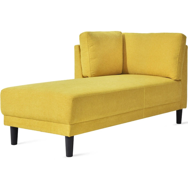 Sofa mit Relaxfunktion aus Leinenstoff im Mid-Century-Stil, gepolsterte Chaiselongue für Innenräume