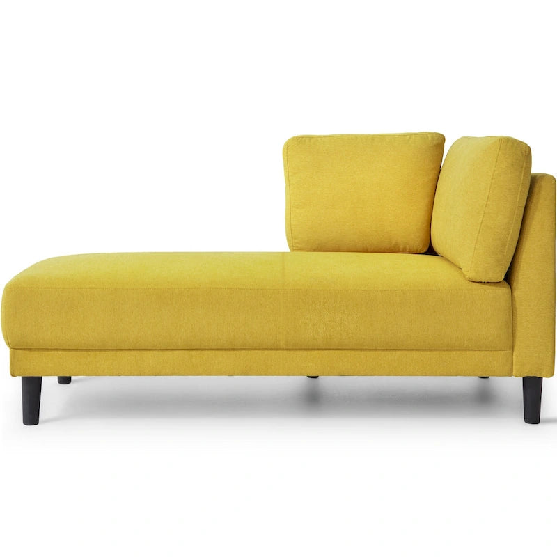 Sofa mit Relaxfunktion aus Leinenstoff im Mid-Century-Stil, gepolsterte Chaiselongue für Innenräume