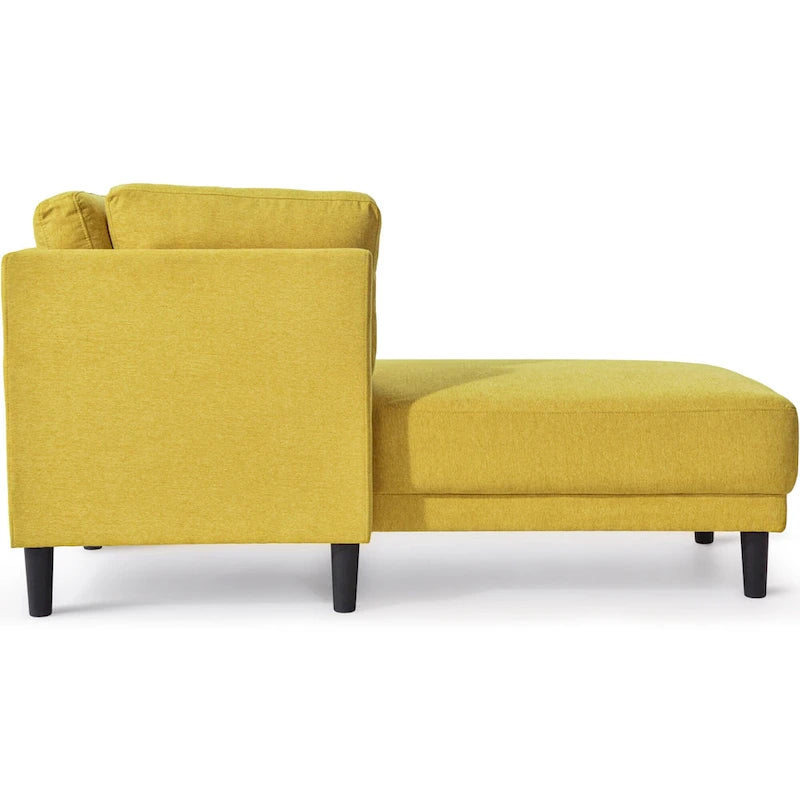 Sofa mit Relaxfunktion aus Leinenstoff im Mid-Century-Stil, gepolsterte Chaiselongue für Innenräume