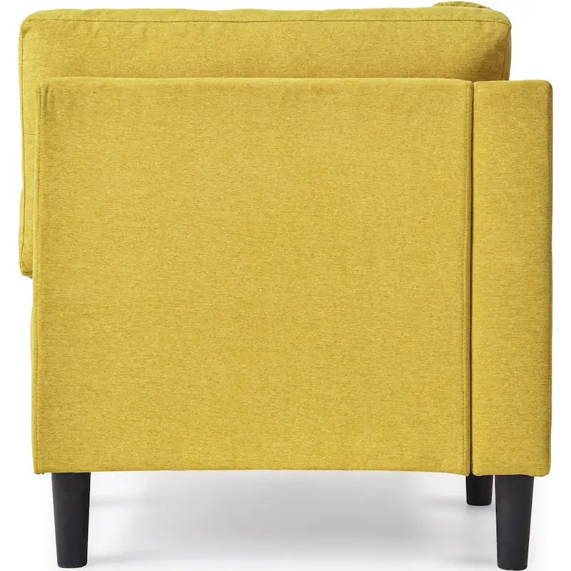 Sofa mit Relaxfunktion aus Leinenstoff im Mid-Century-Stil, gepolsterte Chaiselongue für Innenräume