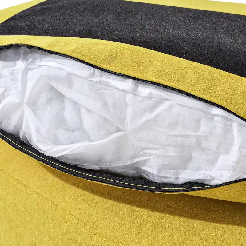 Sofa mit Relaxfunktion aus Leinenstoff im Mid-Century-Stil, gepolsterte Chaiselongue für Innenräume