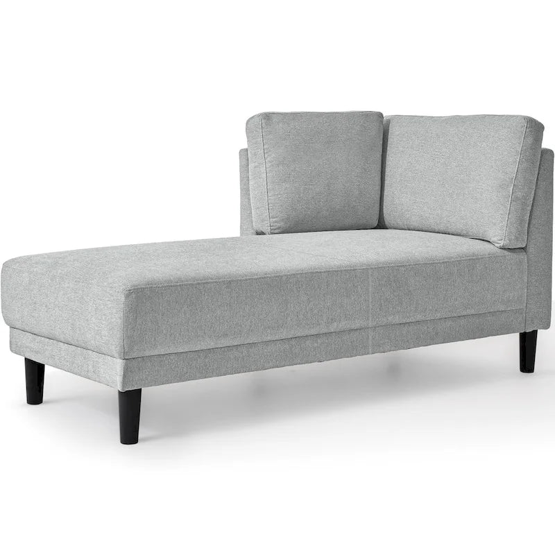 Sofa mit Relaxfunktion aus Leinenstoff im Mid-Century-Stil, gepolsterte Chaiselongue für Innenräume