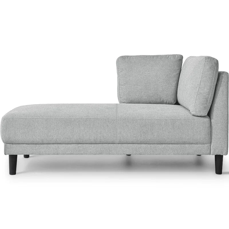 Sofa mit Relaxfunktion aus Leinenstoff im Mid-Century-Stil, gepolsterte Chaiselongue für Innenräume