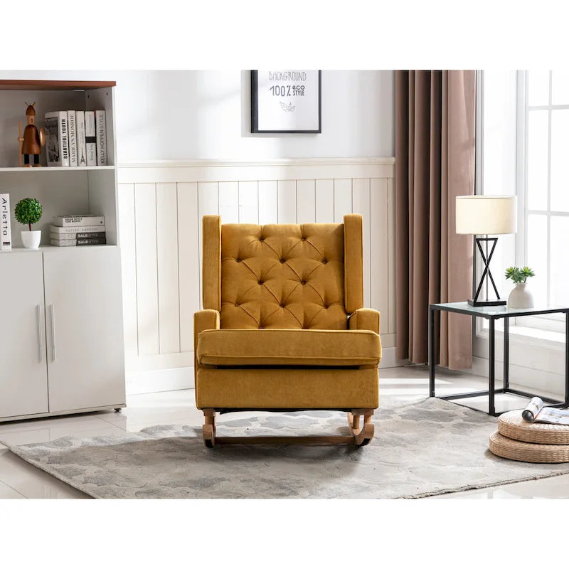 Fauteuil à bascule capitonné moderne 33.8