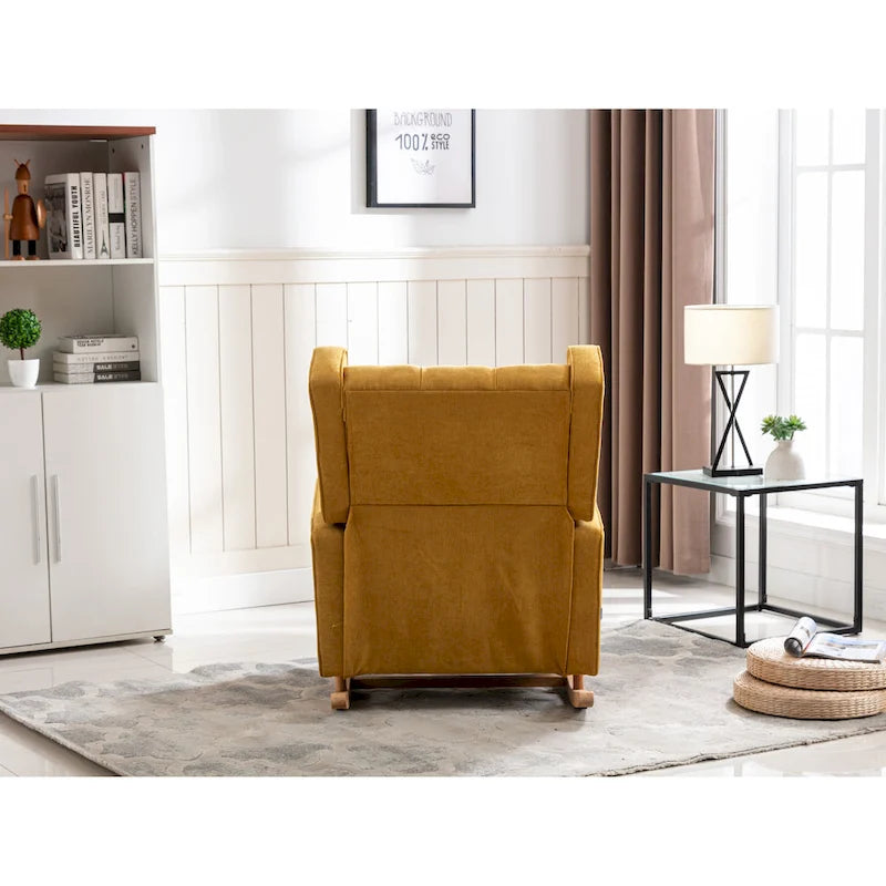 Fauteuil à bascule capitonné moderne 33.8
