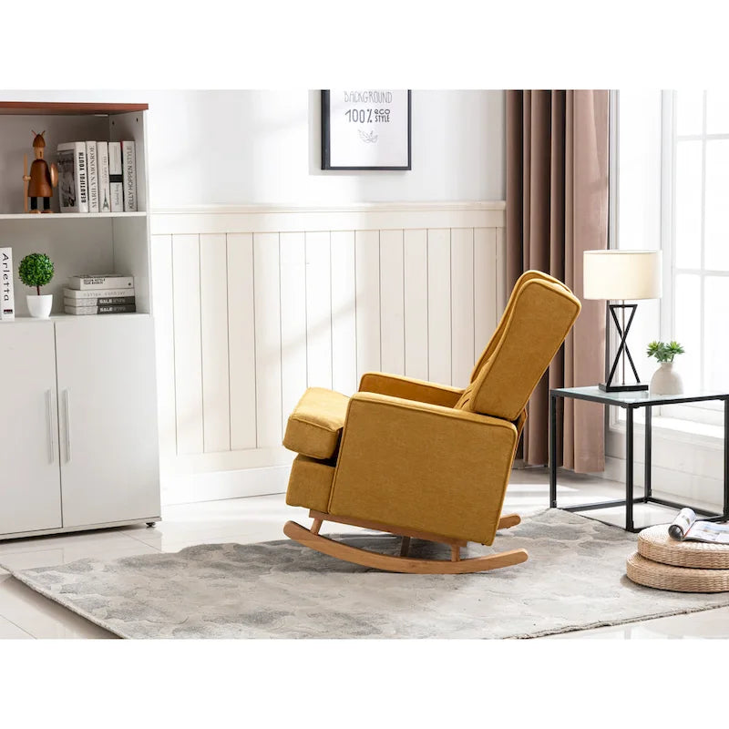 Fauteuil à bascule capitonné moderne 33.8