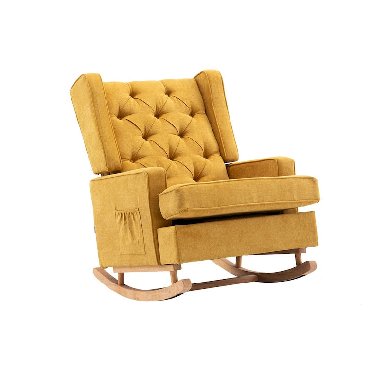 Fauteuil à bascule capitonné moderne 33.8
