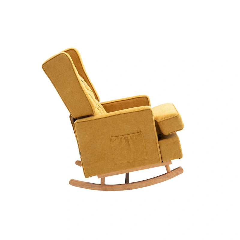Fauteuil à bascule capitonné moderne 33.8