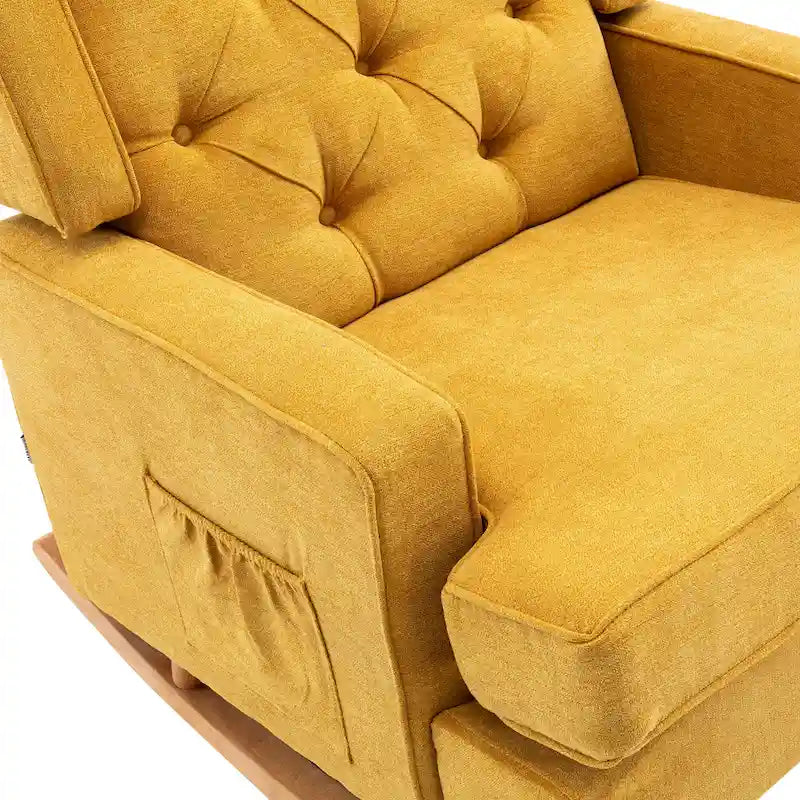 Fauteuil à bascule capitonné moderne 33.8