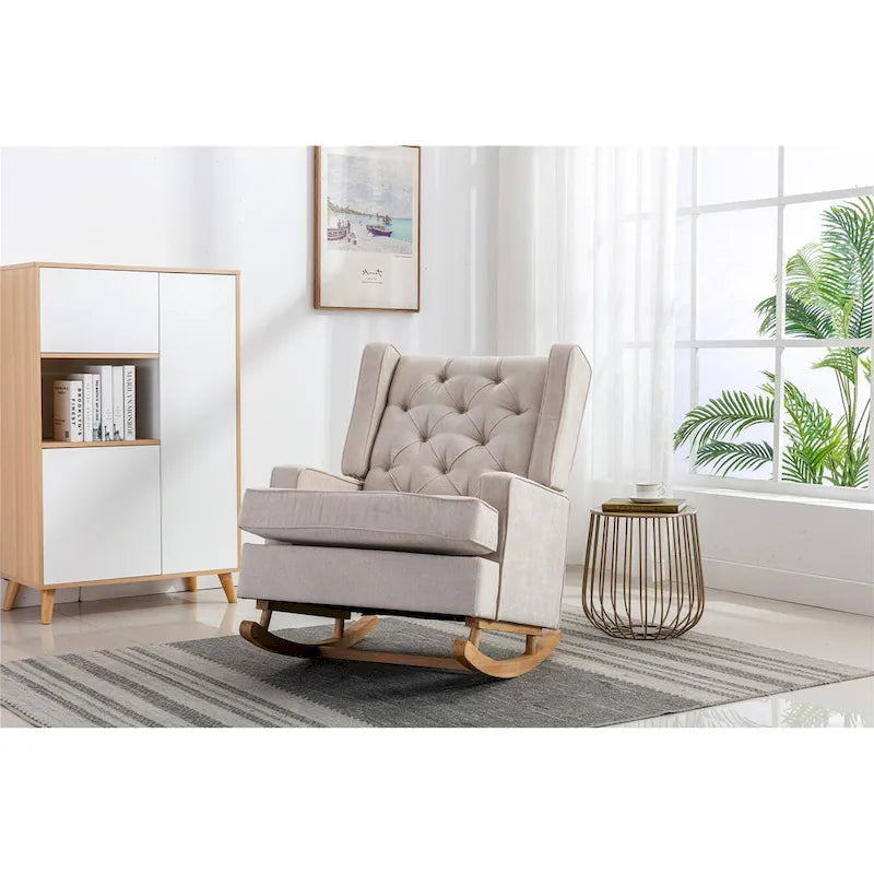 Fauteuil à bascule capitonné moderne 33.8