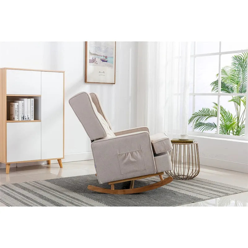 Fauteuil à bascule capitonné moderne 33.8