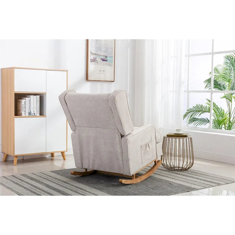 Fauteuil à bascule capitonné moderne 33.8