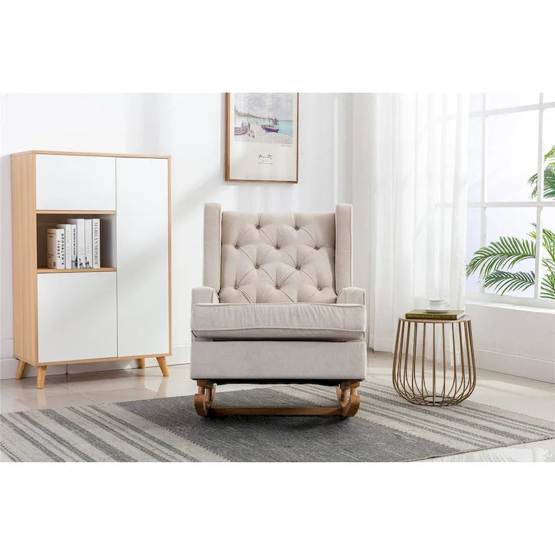 Fauteuil à bascule capitonné moderne 33.8