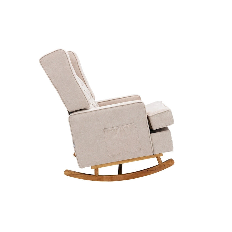 Fauteuil à bascule capitonné moderne 33.8