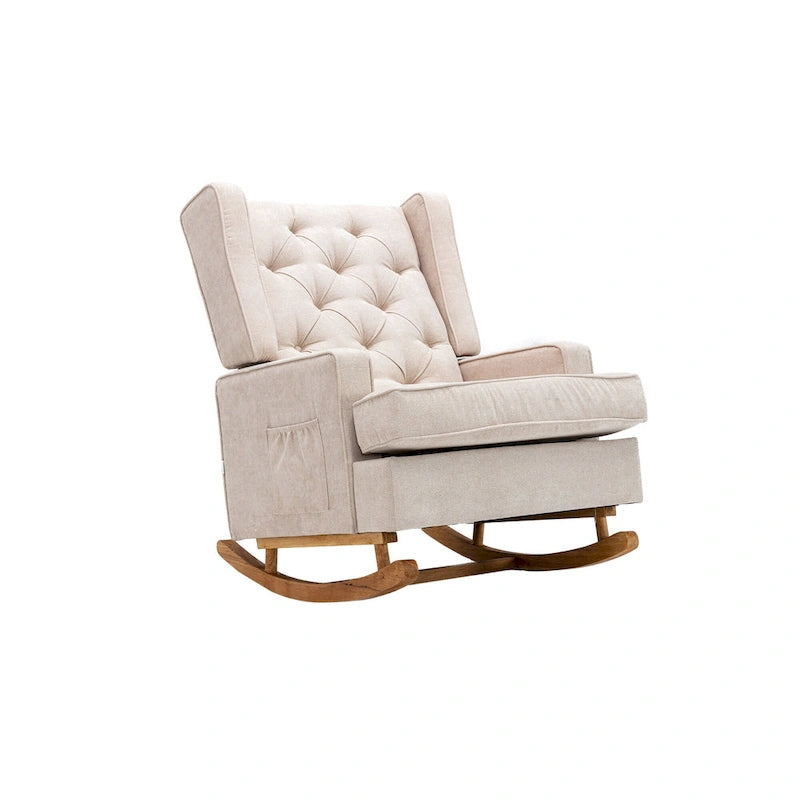 Fauteuil à bascule capitonné moderne 33.8