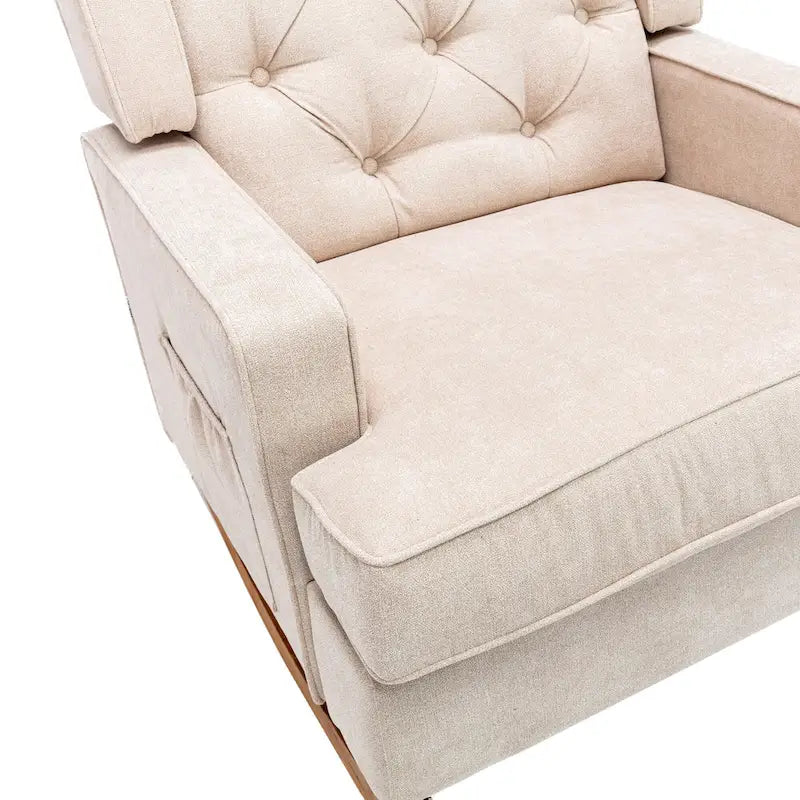 Fauteuil à bascule capitonné moderne 33.8