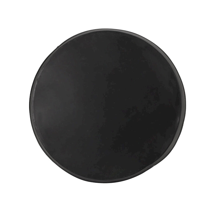 Table d’appoint contemporaine en béton avec motif treillis, noire
