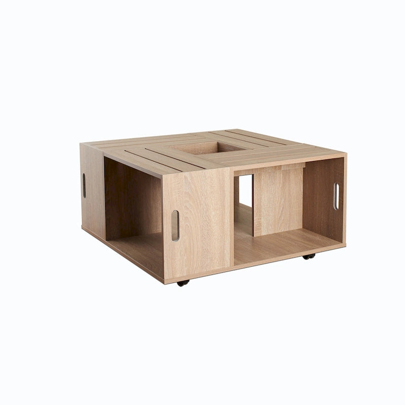 Masa moderner mobiler Couchtisch mit mehreren Ablagefächern, 32 Zoll, von Furniture of America