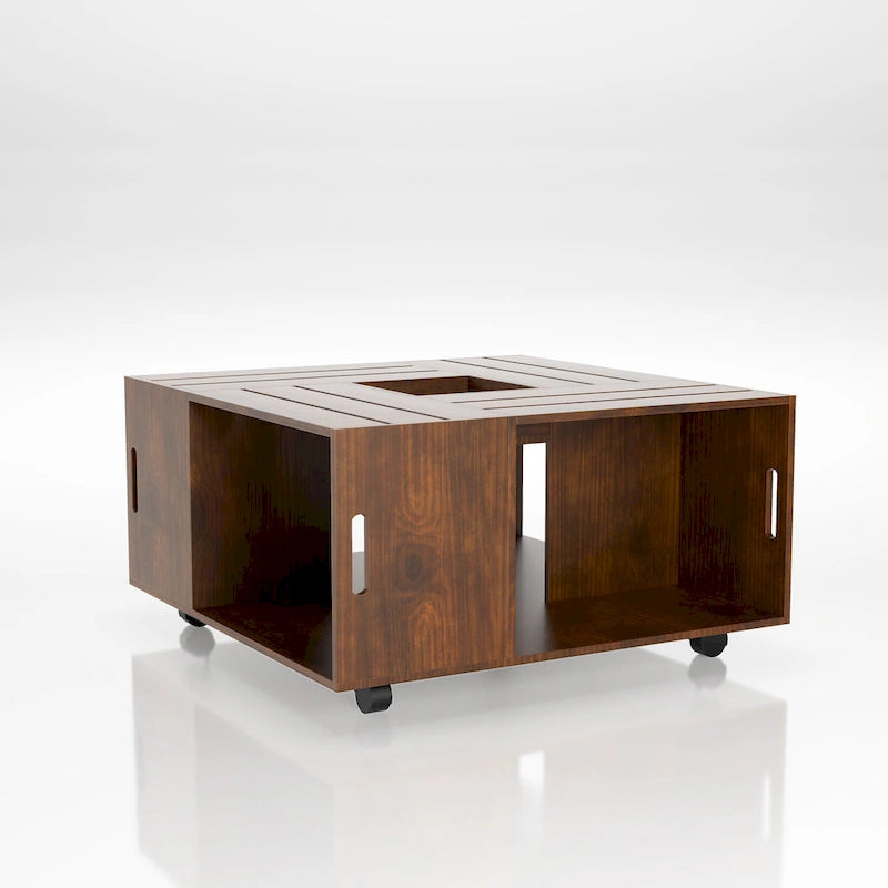 Masa moderner mobiler Couchtisch mit mehreren Ablagefächern, 32 Zoll, von Furniture of America