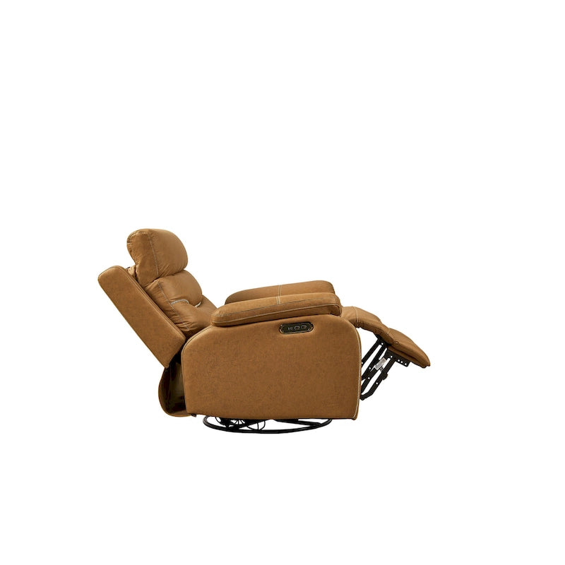 Christopher Knight Home – Fauteuil inclinable pivotant et berçant Liyasi à double moteur OKIN, position infinie, appuie-tête électrique et recharge USB