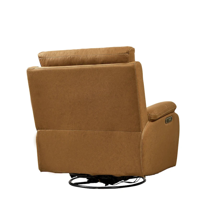 Christopher Knight Home – Fauteuil inclinable pivotant et berçant Liyasi à double moteur OKIN, position infinie, appuie-tête électrique et recharge USB