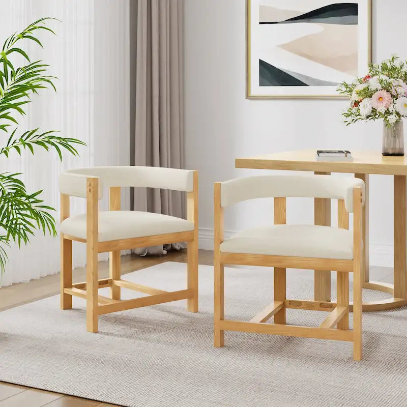 Christopher Knight Home – Eleganter Esszimmer-Armlehnstuhl Bennett mit Fassrücken, 2er-Set