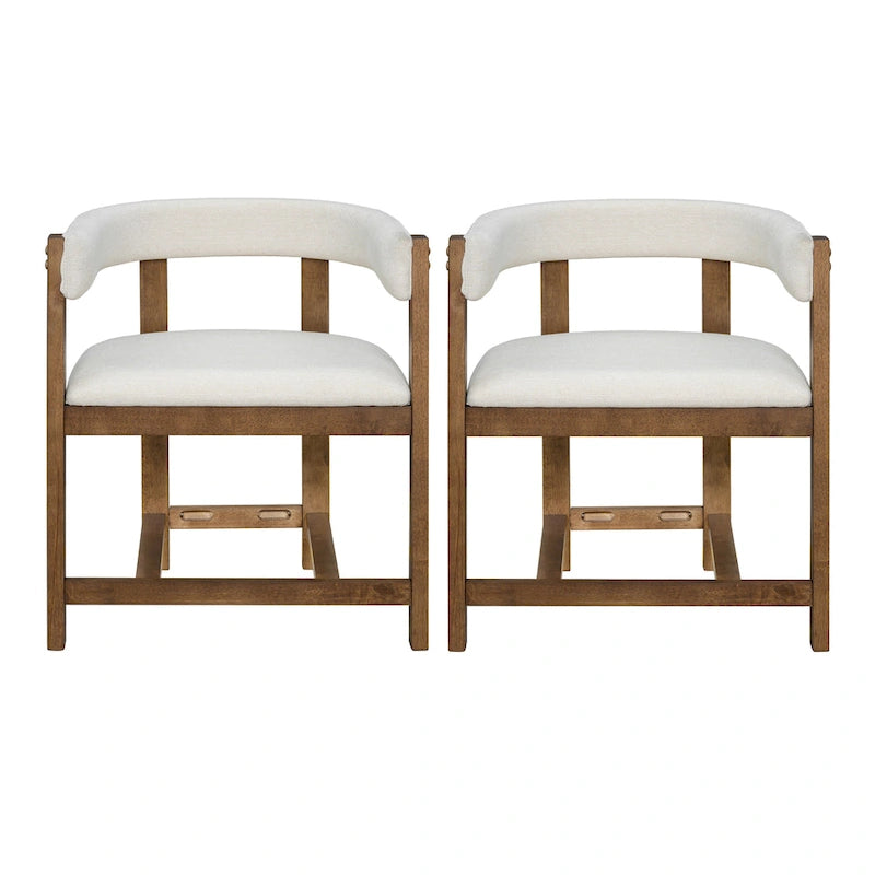Christopher Knight Home – Eleganter Esszimmer-Armlehnstuhl Bennett mit Fassrücken, 2er-Set