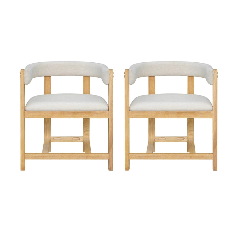 Christopher Knight Home – Eleganter Esszimmer-Armlehnstuhl Bennett mit Fassrücken, 2er-Set