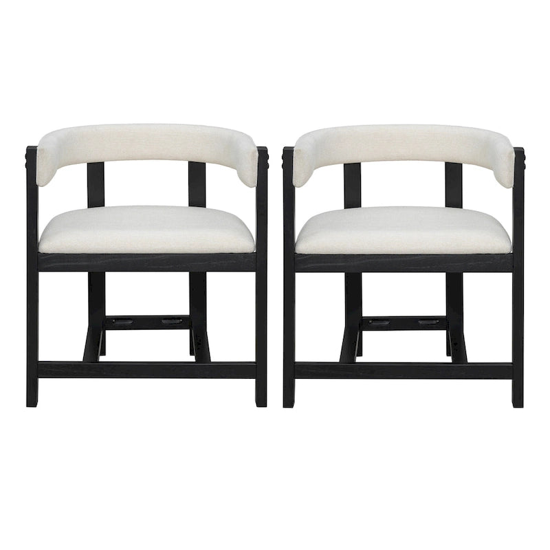 Christopher Knight Home – Eleganter Esszimmer-Armlehnstuhl Bennett mit Fassrücken, 2er-Set