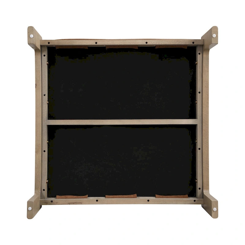 Christopher Knight Home – Ottoman cocktail capitonné 34, ottoman carré en cuir servant de table basse avec structure en bois d’hévéa