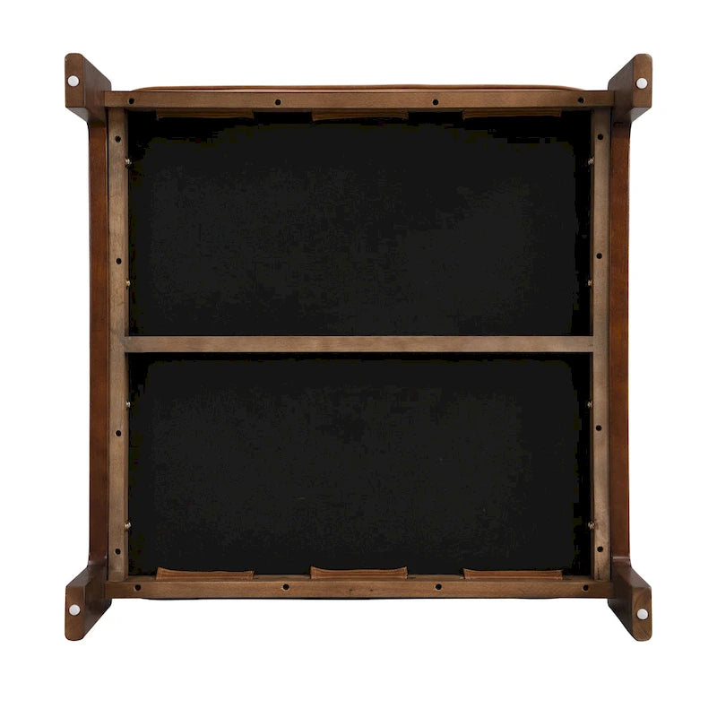 Christopher Knight Home – Ottoman cocktail capitonné 34, ottoman carré en cuir servant de table basse avec structure en bois d’hévéa