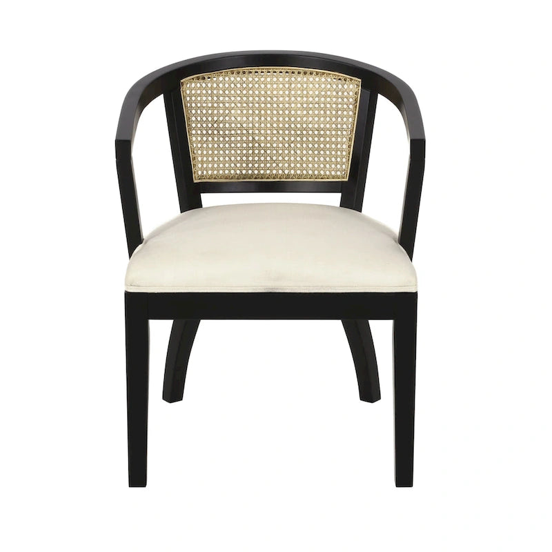 Chaises de salle à manger Currant en canne rembourrée et bois d’hévéa par Christopher Knight Home — ensemble de 2
