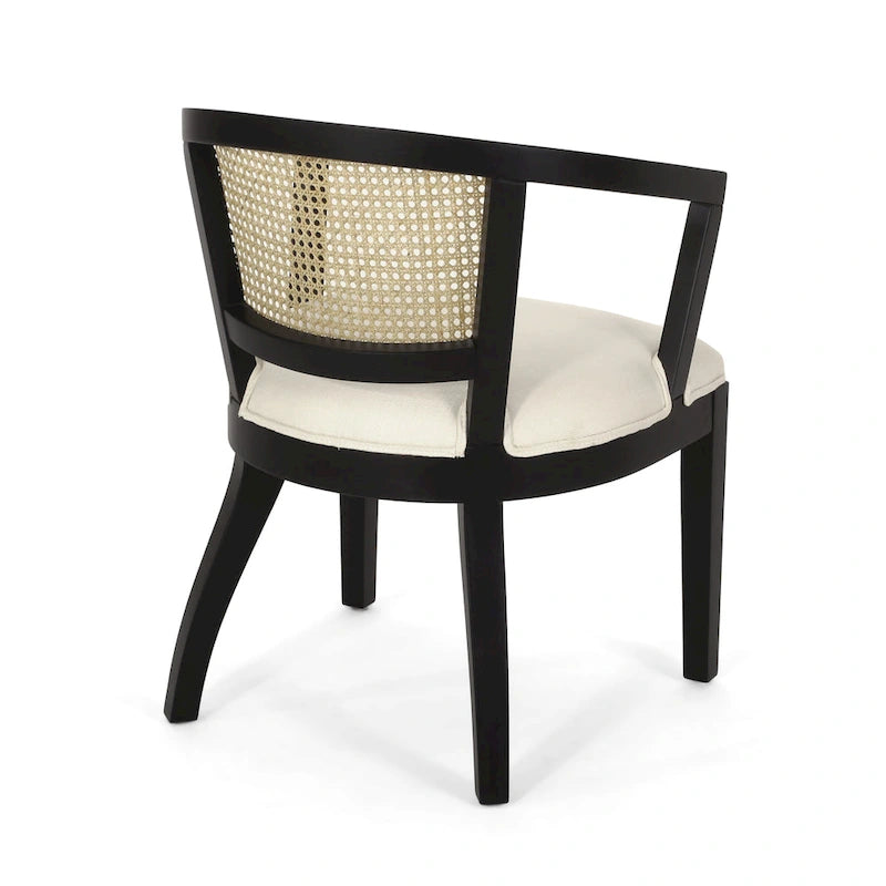 Chaises de salle à manger Currant en canne rembourrée et bois d’hévéa par Christopher Knight Home — ensemble de 2