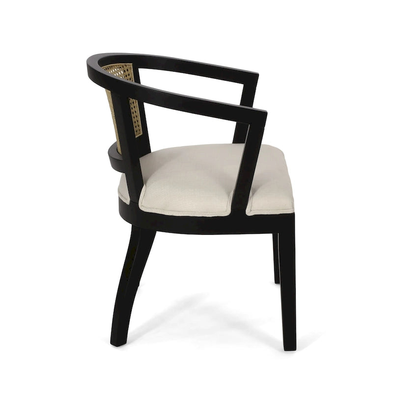 Chaises de salle à manger Currant en canne rembourrée et bois d’hévéa par Christopher Knight Home — ensemble de 2
