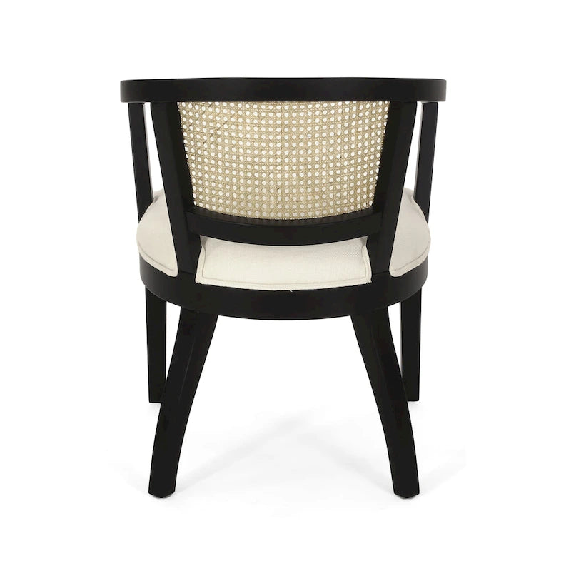 Chaises de salle à manger Currant en canne rembourrée et bois d’hévéa par Christopher Knight Home — ensemble de 2