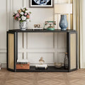 53 Arrow consoletafel met geweven rotan