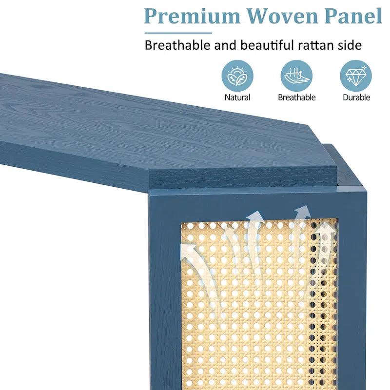 53 Arrow consoletafel met geweven rotan