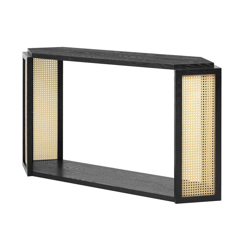 53 Arrow consoletafel met geweven rotan