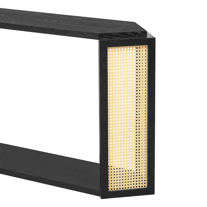 53 Arrow consoletafel met geweven rotan