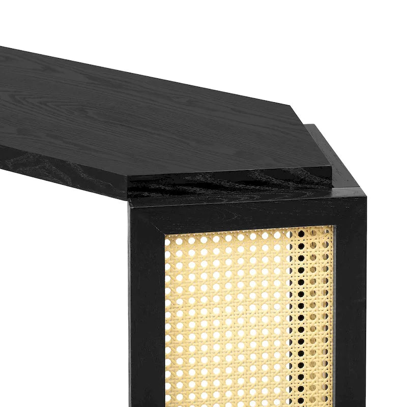 53 Arrow consoletafel met geweven rotan