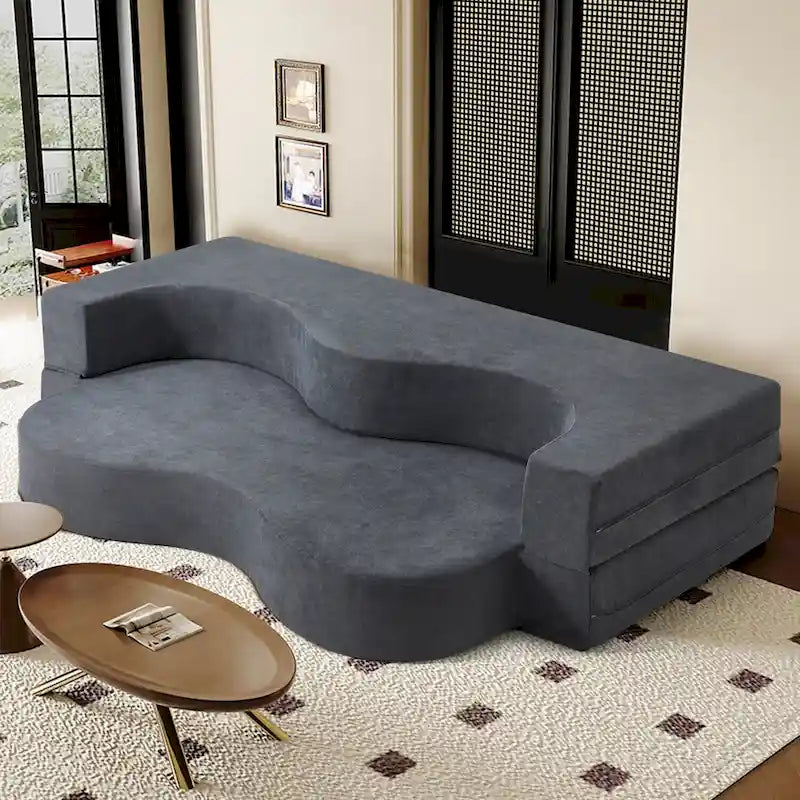 Sofá cama plegable convertible con espuma de alta densidad para sala, habitación de invitados y dormitorio