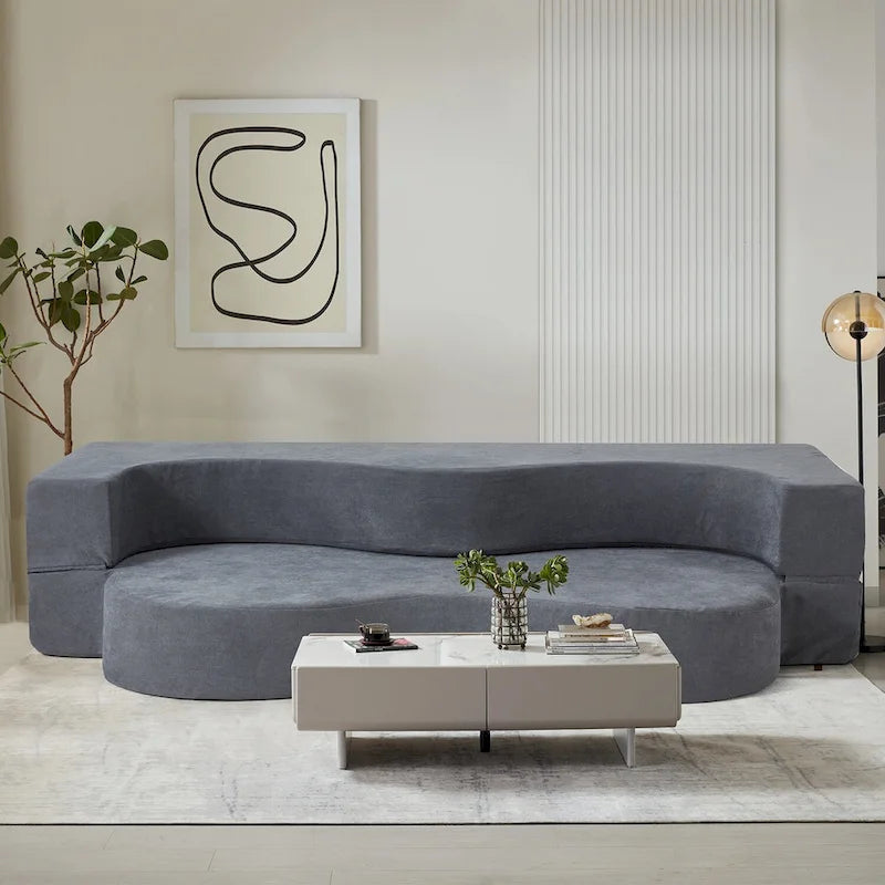 Sofá cama plegable convertible con espuma de alta densidad para sala, habitación de invitados y dormitorio