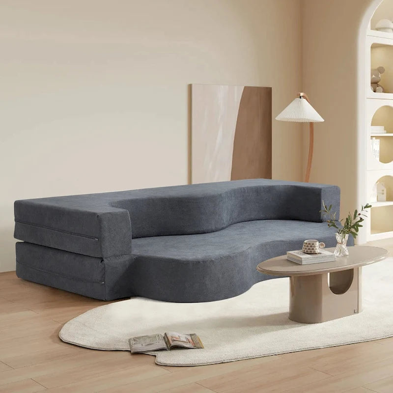 Sofá cama plegable convertible con espuma de alta densidad para sala, habitación de invitados y dormitorio