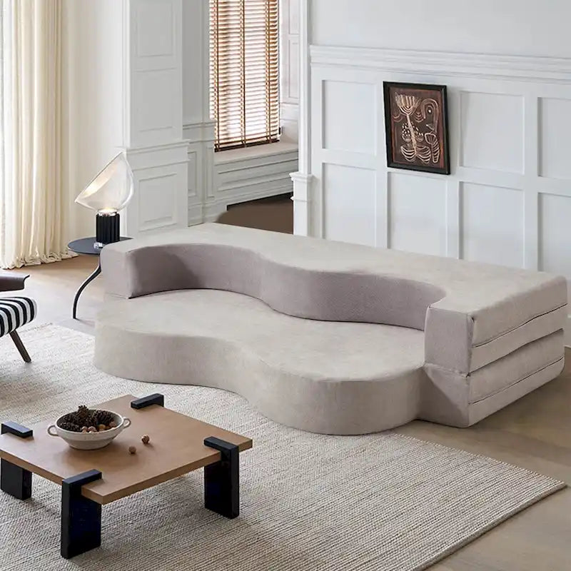 Sofá cama plegable convertible con espuma de alta densidad para sala, habitación de invitados y dormitorio