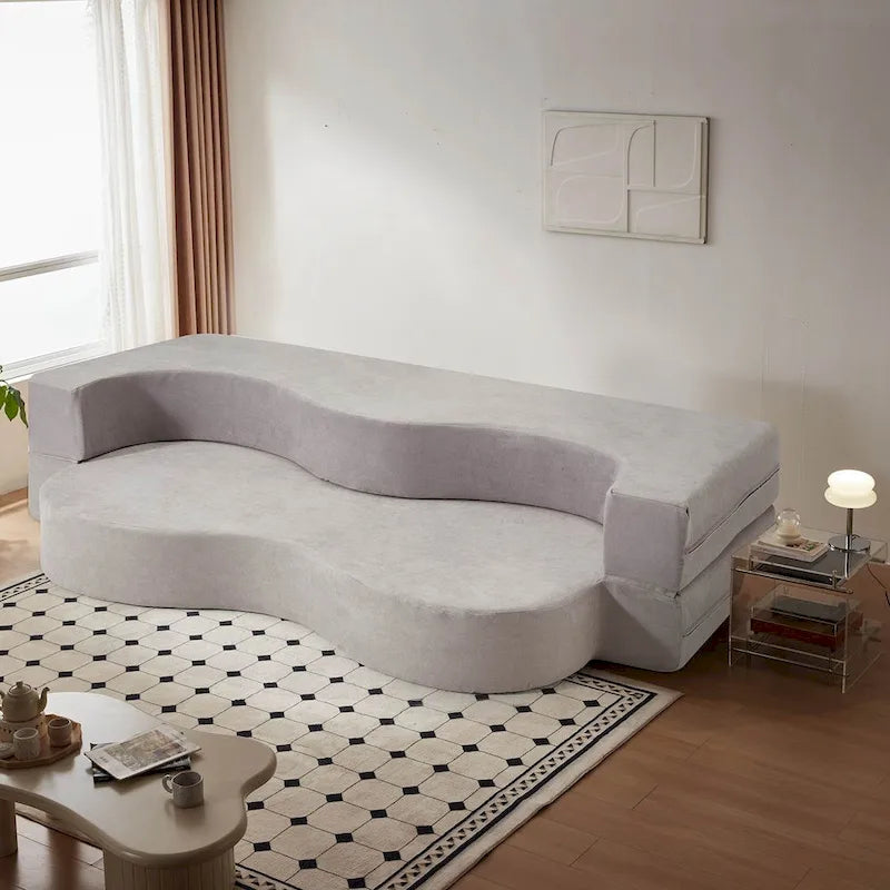 Sofá cama plegable convertible con espuma de alta densidad para sala, habitación de invitados y dormitorio