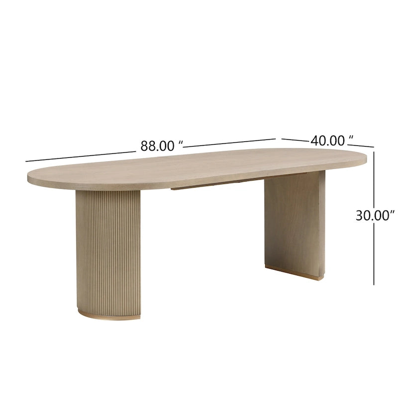 Christopher Knight Home – Eleanor moderner ovaler Esstisch aus Holz