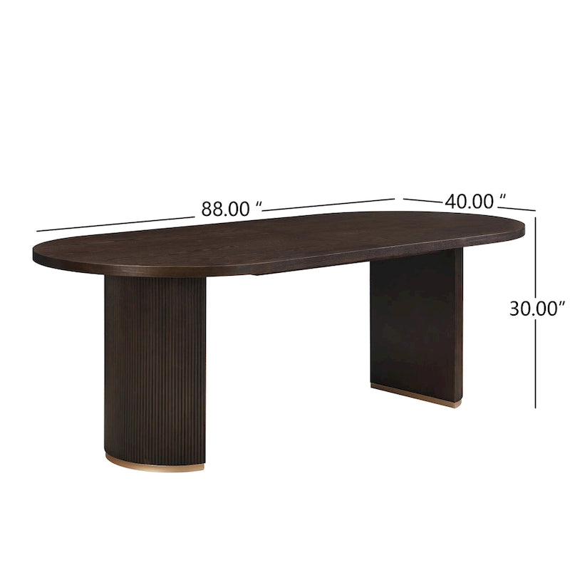 Christopher Knight Home – Eleanor moderner ovaler Esstisch aus Holz