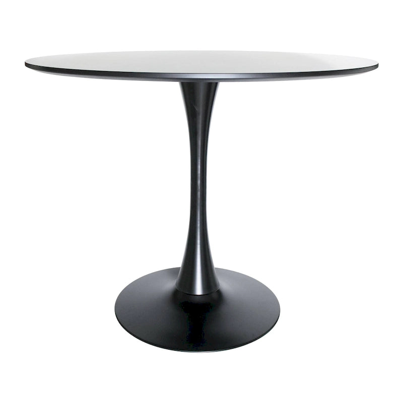 Ensemble de salle à manger de 5 pièces avec table ronde en MDF de 35 et 4 chaises d’appoint en plastique ABS avec pieds en métal doré