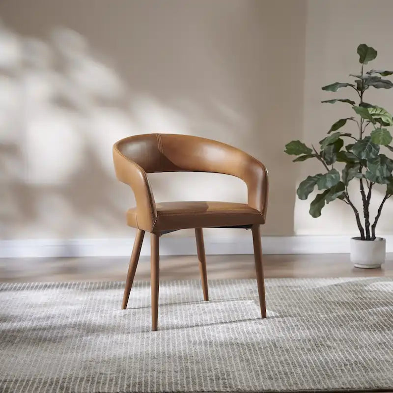 Ensemble de 6 chaises de salle à manger modernes Fort rembourrées en similicuir PU